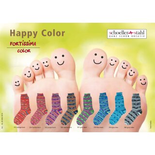 Schoeller Fortissima Happy Color 100g Sockenwolle 357 grün-bunt