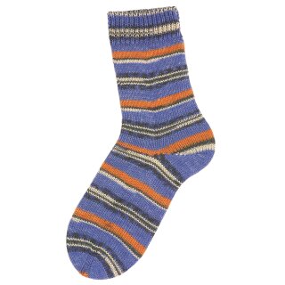 Austermann Step Summer Stripes 100g Sockenwolle 278 blau-orange