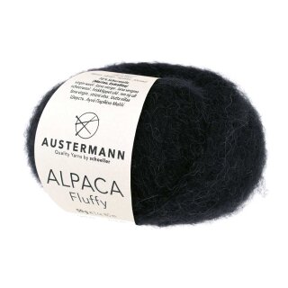 Alpaca Fluffy 50g von Austermann 02 schwarz