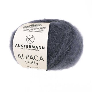 Alpaca Fluffy 50g von Austermann 09 grau