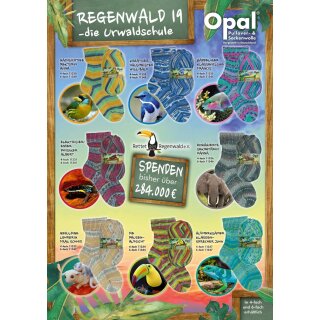 Opal Regenwald 19 - die Urwaldschule 6-fach150g Sockenwolle