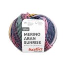 Merino Aran Sunrise100g 306 fuchsia-blau-ocker