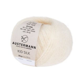 Kid Silk 25g von Austermann 10 wollweiss