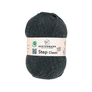 Austermann Step Classic 100g Sockenwolle 1038 anthrazit mel.